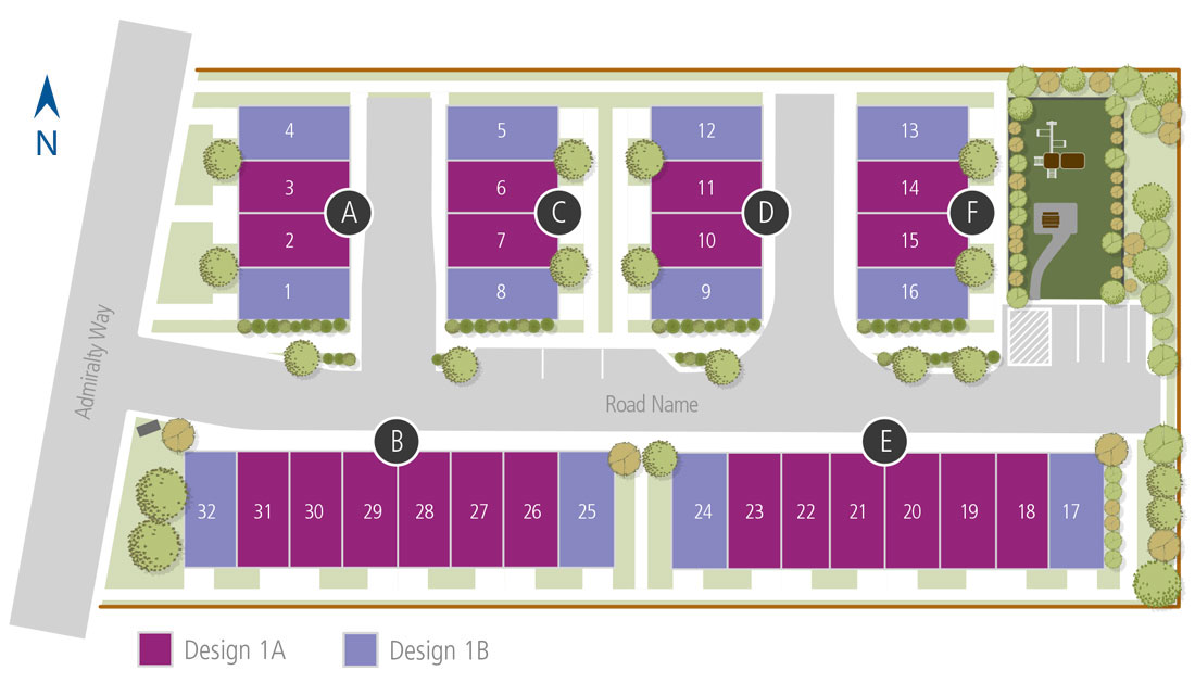 32 Downfield Townhomes Site Map